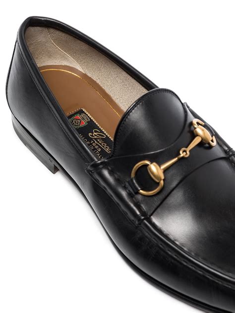 gucci horsebit loafter black realreal|Men's loafer with Horsebit in black patent leather.